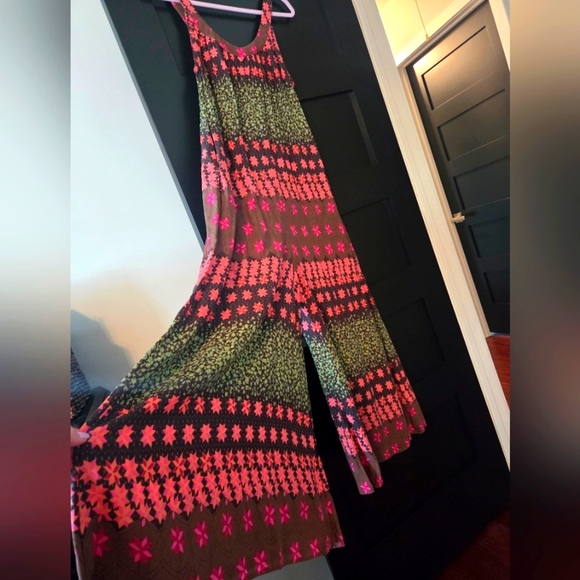 Easel Boho Wide Leg Jumpsuit/Romper Ash Green, Pink & Mocha- RARE COLOR-WAY! - Picture 1 of 8